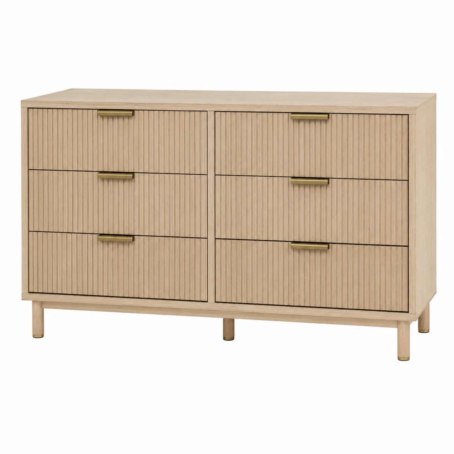 Cassettiera in legno di rovere con 6 cassetti