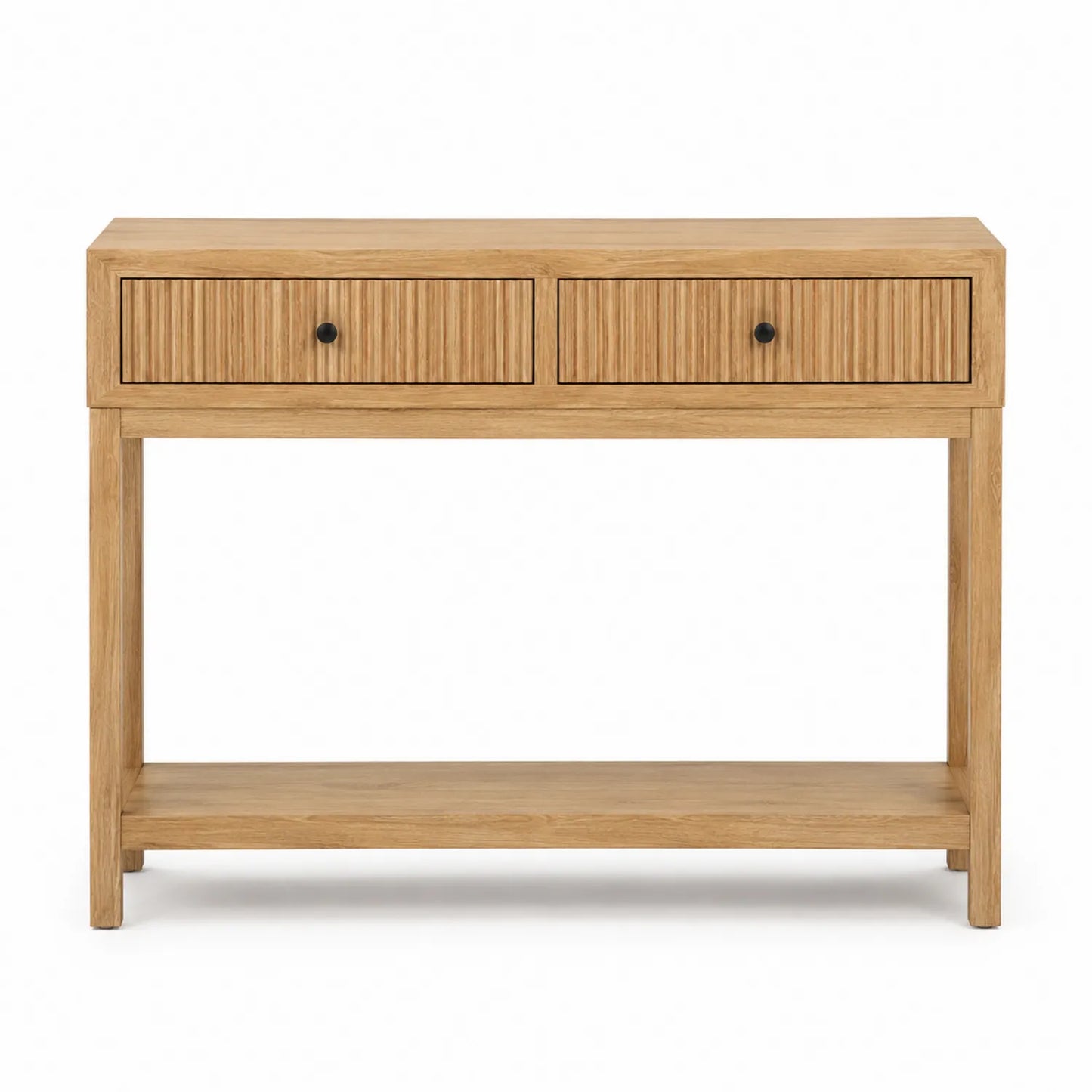 Consolle in legno con cassetti color naturale 120x35x80 cm