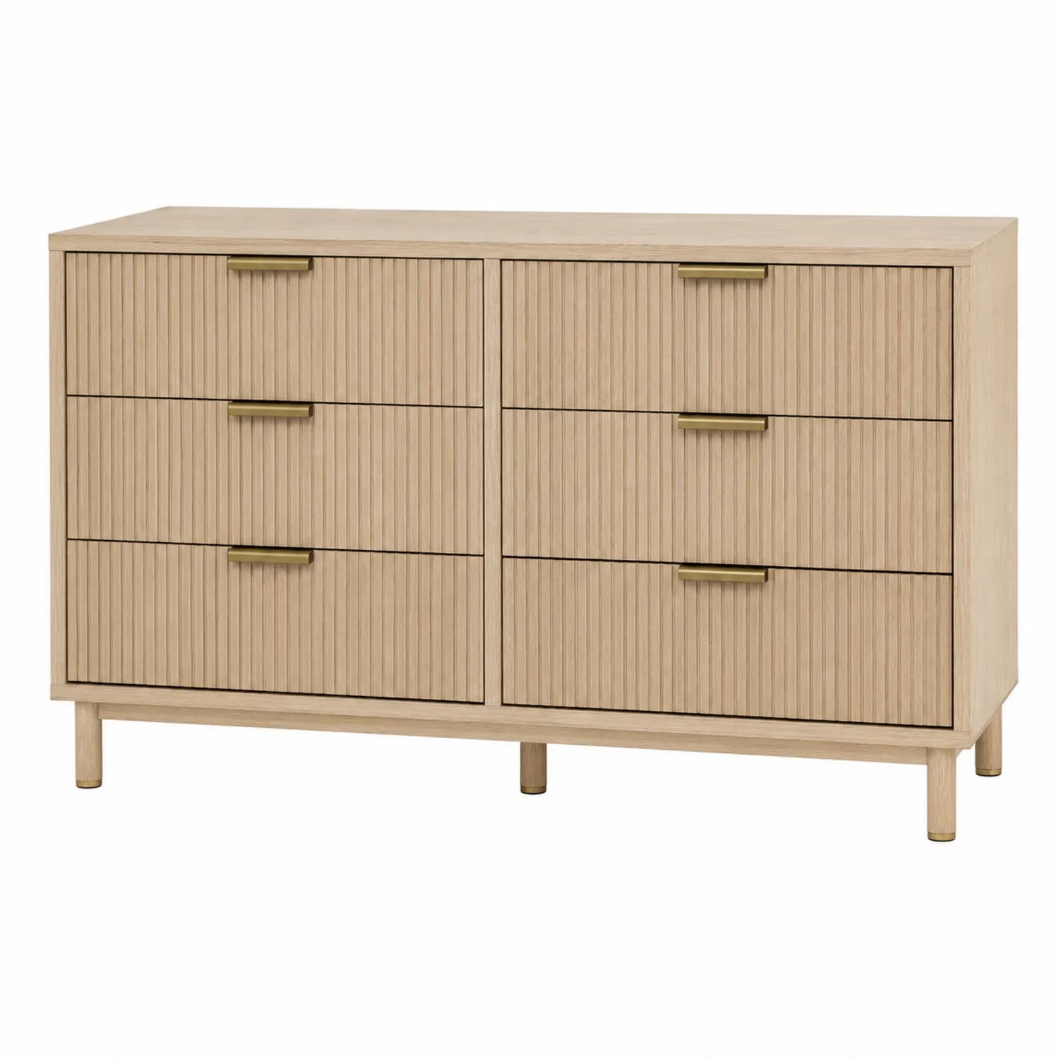 Cassettiera in legno di rovere con 6 cassetti