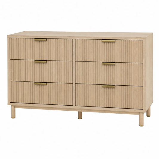 Cassettiera in legno di rovere con 6 cassetti