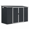 Capanno in metallo zincato grigio 213x130x173 cm