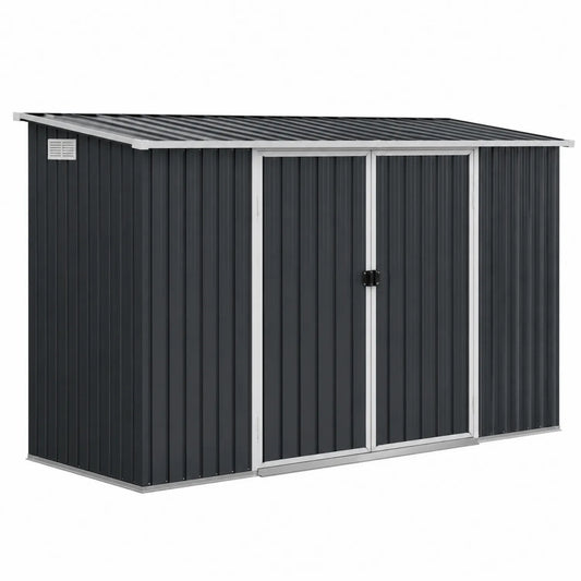 Capanno in metallo zincato grigio 213x130x173 cm