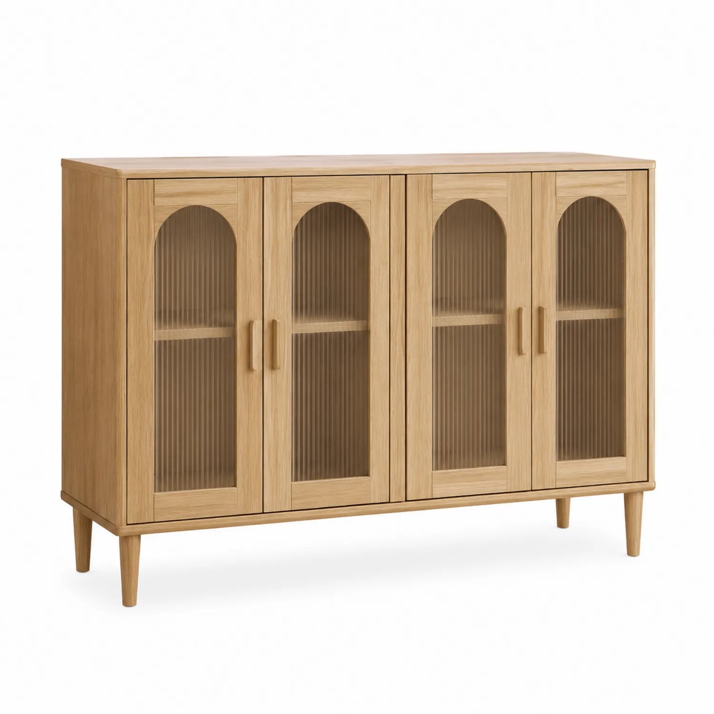 Credenza in Legno a Quattro Ante con Vetro