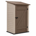 Armadio da Giardino in Resina Marrone Altezza 180 cm